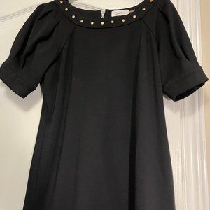 Calvin Klein black dress with studded neckline